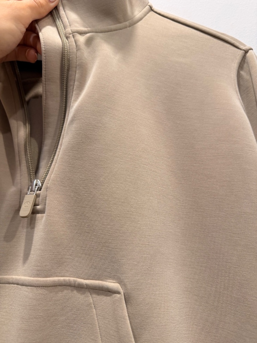 Lululemon brushed tan half zip sweatshirt - Picture 2 of 3